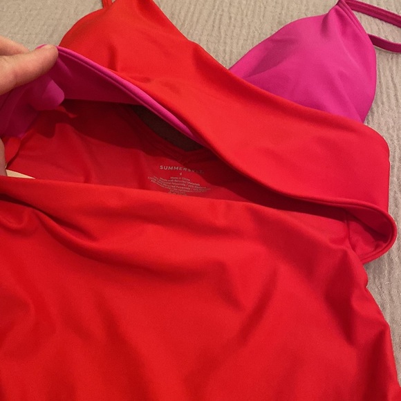 Summersalt Vibrant Red and Pink Swimwear. Size 4 - Picture 8 of 10
